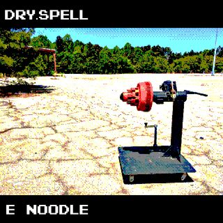 dry spell release cover. cracked concrete flat with green skyline.