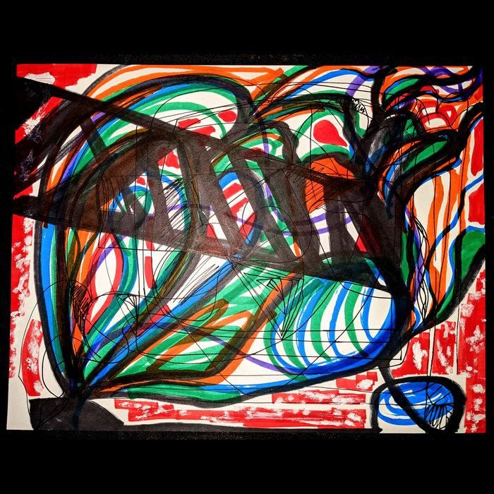 abstract marker illustration. prism intersecting colorful bubbles.