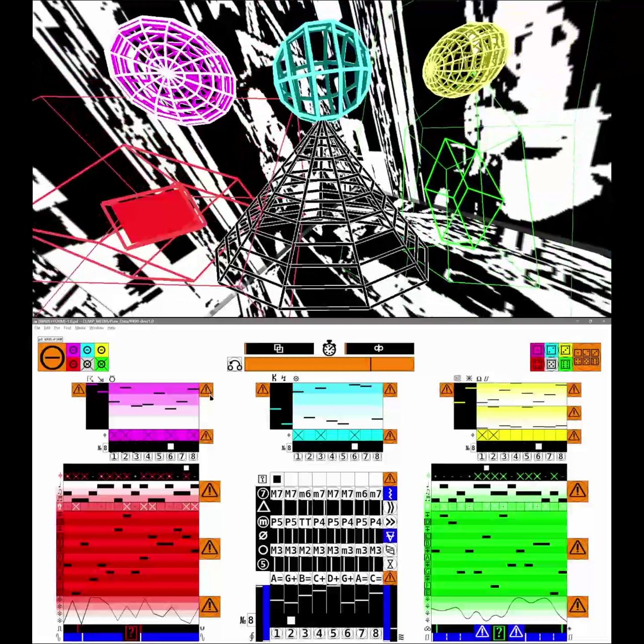 wave + form release cover. pure data synth module and camera visualizer.